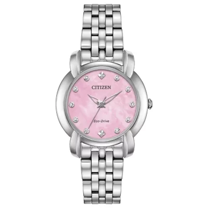 Citizen Womens Silver Tone Stainless Steel Bracelet Watch Em0710-54y