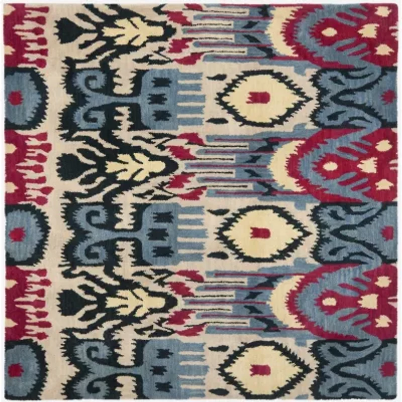 Safavieh Ikat Collection Eirann Geometric Square Area Rug