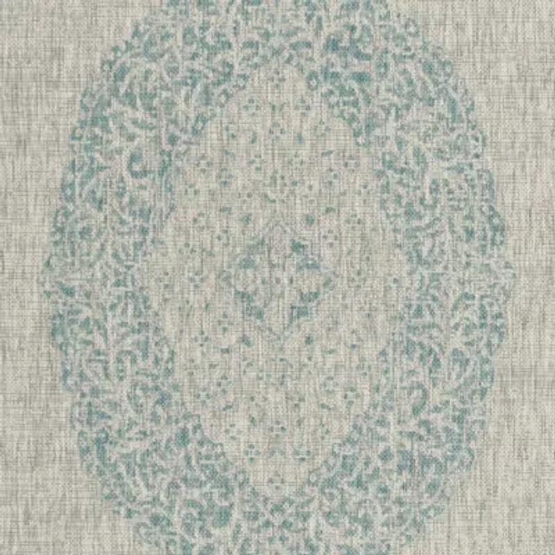 Safavieh Courtyard Collection Adria Oriental Indoor/Outdoor Round Area Rug