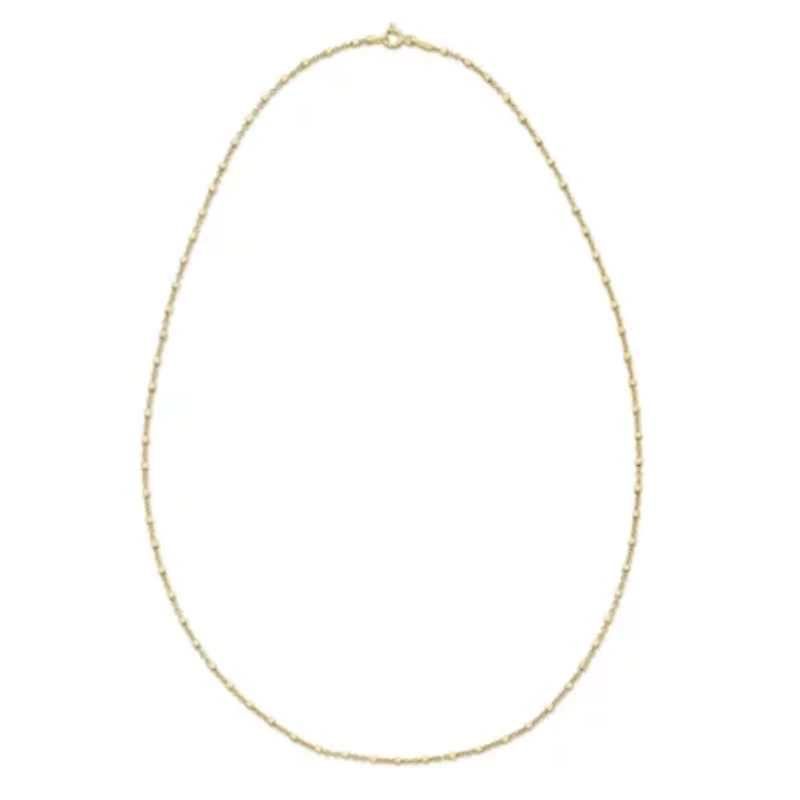 Made in Italy Womens 24K Gold Over Silver Sterling Silver 20 Inch Rope Chain Necklace