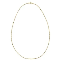 Made in Italy Womens 24K Gold Over Silver Sterling Silver 20 Inch Rope Chain Necklace
