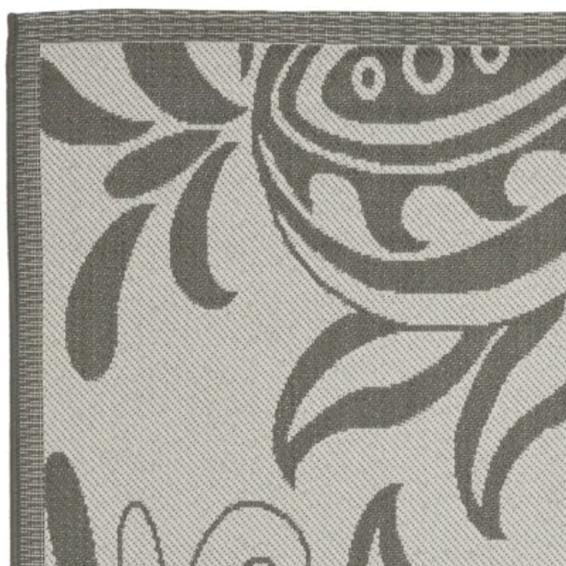 Safavieh Courtyard Collection Tarek Floral Indoor/Outdoor Square Area Rug