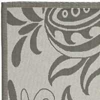 Safavieh Courtyard Collection Tarek Floral Indoor/Outdoor Square Area Rug