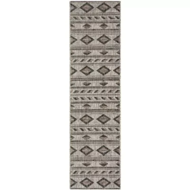 Safavieh Courtyard Collection Luana Geometric Indoor/Outdoor Runner Rug