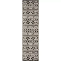 Safavieh Courtyard Collection Luana Geometric Indoor/Outdoor Runner Rug