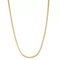 Mens 14K Gold Over Silver 20 Inch Snake Chain Necklace