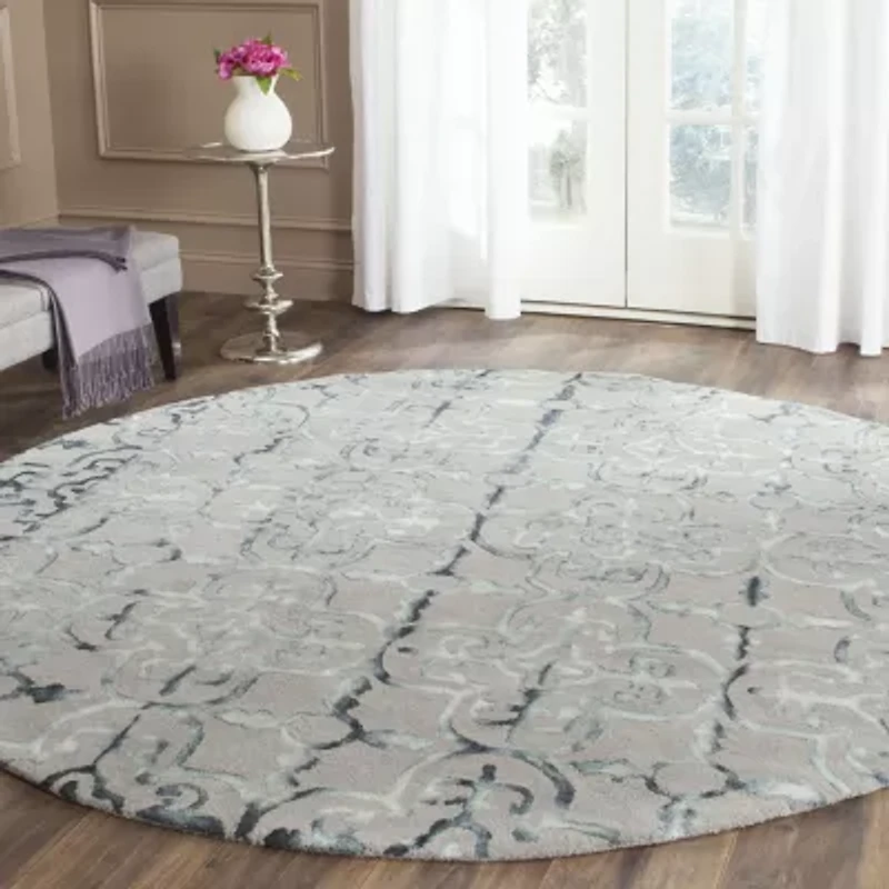 Safavieh Dip Dye Collection Danny Floral Round Area Rug