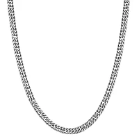 Sterling Silver Semisolid Curb Chain Necklace