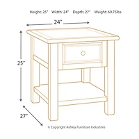 Signature Design by Ashley® Roanoke 1-Drawer Storage End Table