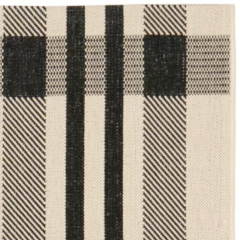 Safavieh Courtyard Collection Cori Plaid Indoor/Outdoor Square Area Rug