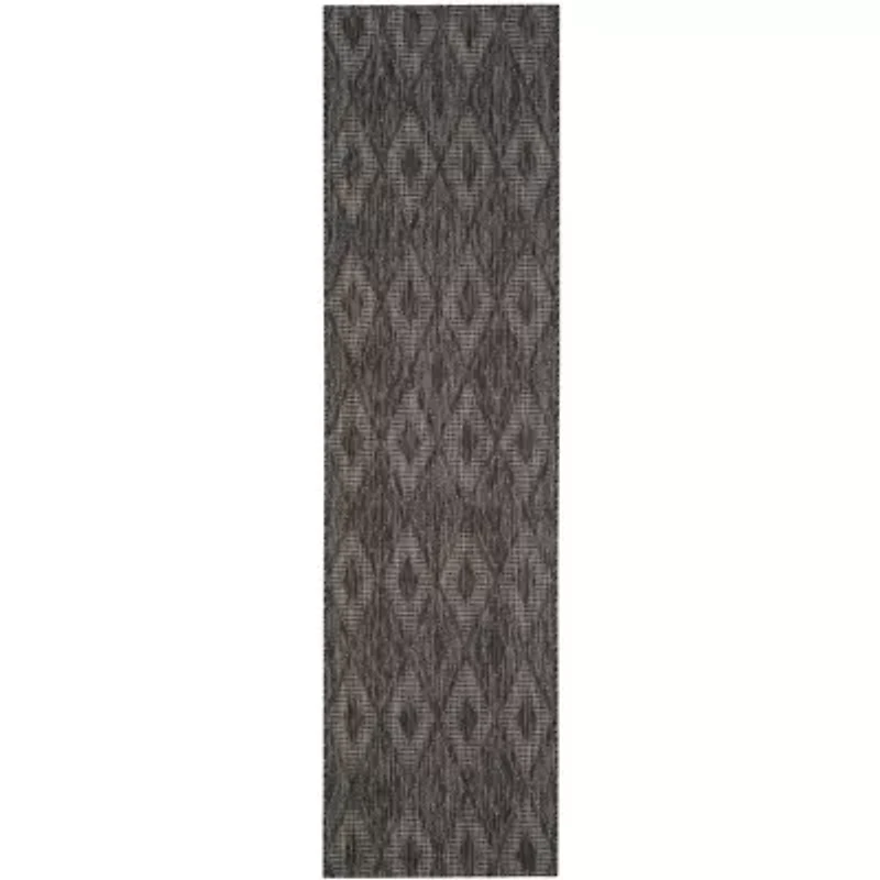 Safavieh Courtyard Collection Elisa Geometric Indoor/Outdoor Runner Rug