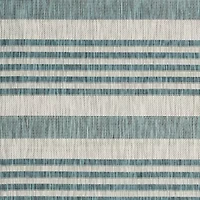 Safavieh Courtyard Collection Major Stripe Indoor/Outdoor Round Area Rug