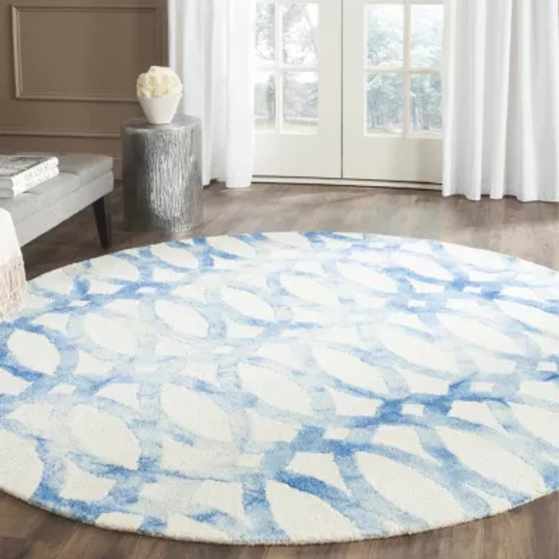 Safavieh Dip Dye Collection Maralyn Geometric Round Area Rug