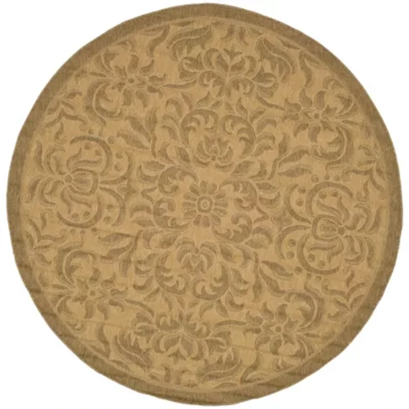 Safavieh Courtyard Collection Eleanor Oriental Indoor/Outdoor Round Area Rug