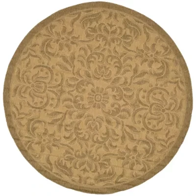 Safavieh Courtyard Collection Eleanor Oriental Indoor/Outdoor Round Area Rug