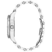 Bulova Marine Star Womens Diamond Accent White Strap Watch 98p172