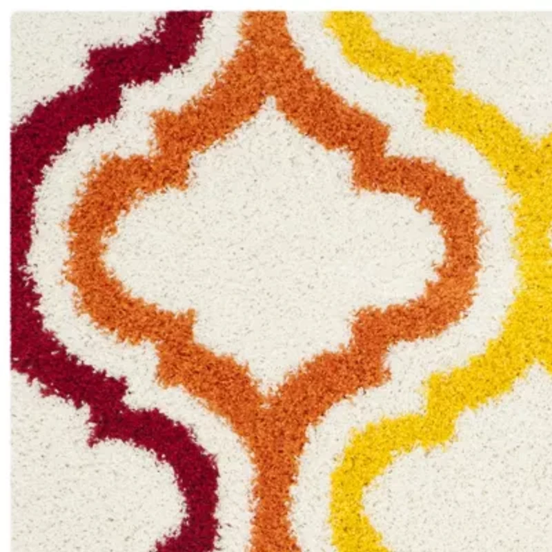 Safavieh Shag Kids Collection Mendoza Geometric Runner Rug