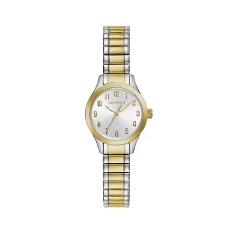 Caravelle Designed By Bulova Womens Two Tone Stainless Steel Bracelet Watch 45l177