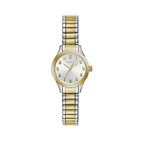 Caravelle Designed By Bulova Womens Two Tone Stainless Steel Bracelet Watch 45l177