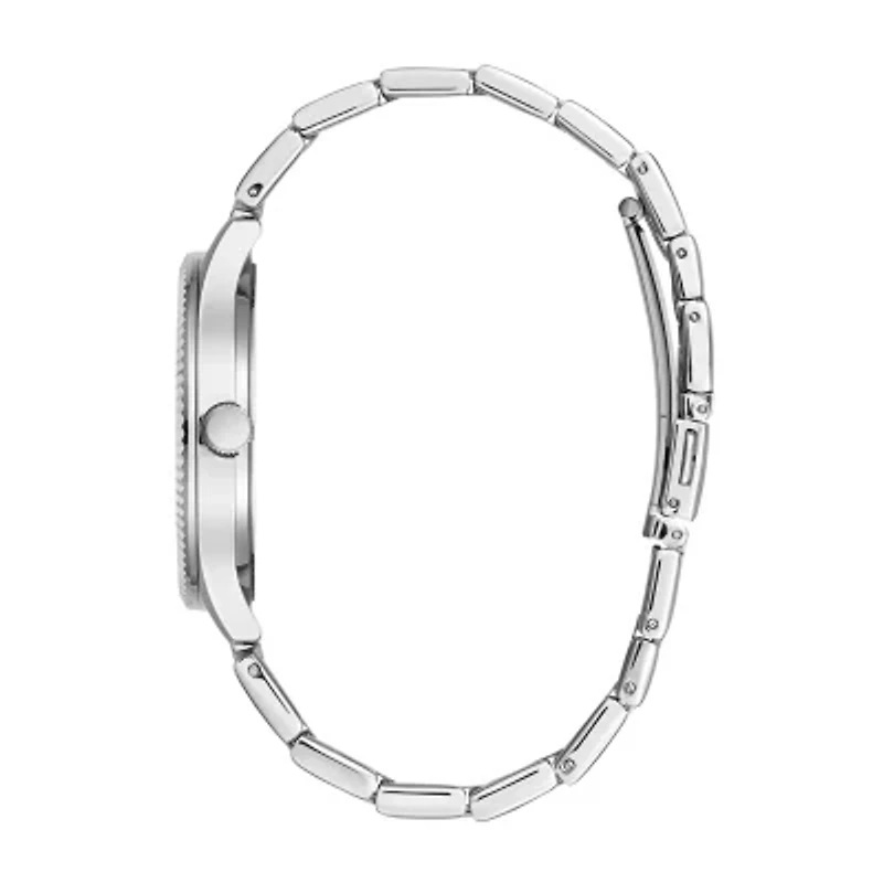 Caravelle Designed By Bulova Mens Silver Tone Stainless Steel Bracelet Watch 43b163