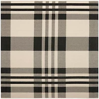 Safavieh Courtyard Collection Cori Plaid Indoor/Outdoor Square Area Rug
