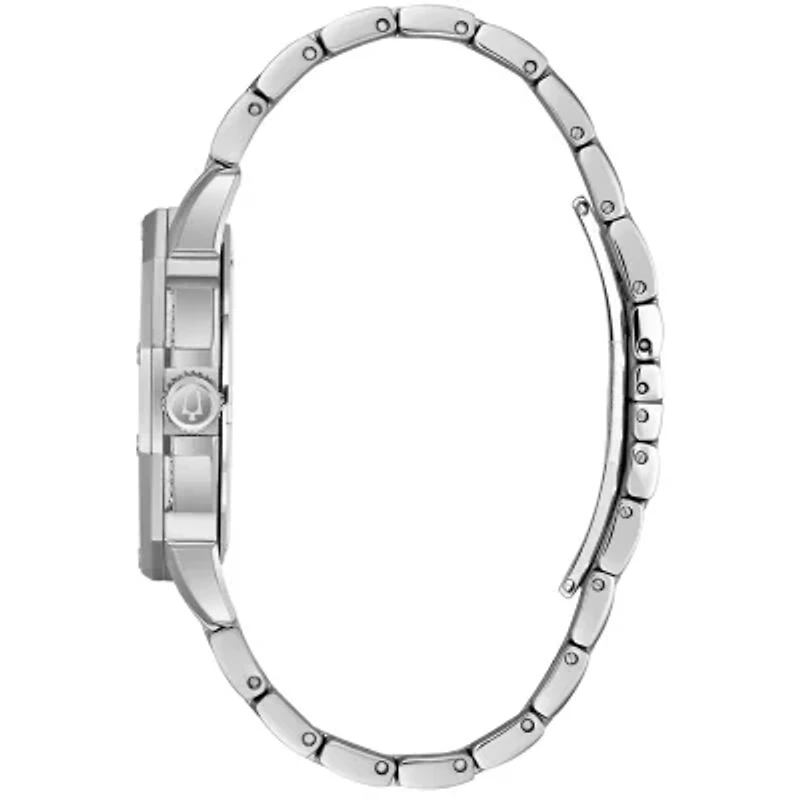 Bulova Octava Mens Silver Tone Stainless Steel Bracelet Watch 96c134
