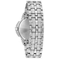 Bulova Octava Mens Silver Tone Stainless Steel Bracelet Watch 96c134
