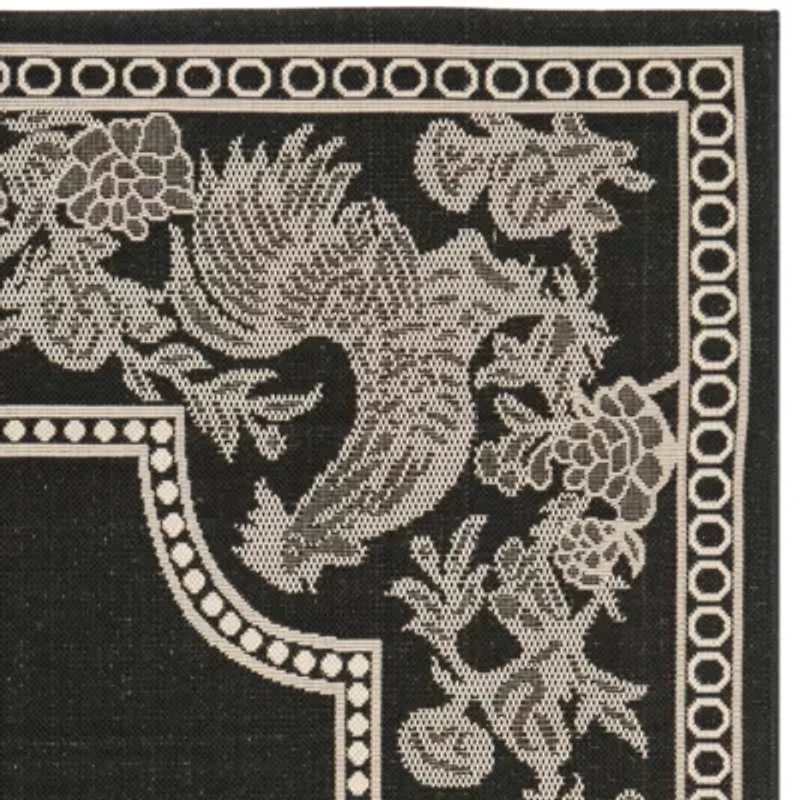 Safavieh Courtyard Collection Kestrel Oriental Indoor/Outdoor Runner Rug