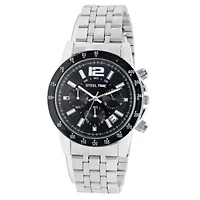 Steeltime Mens Silver Tone Stainless Steel Bracelet Watch 998-029-W