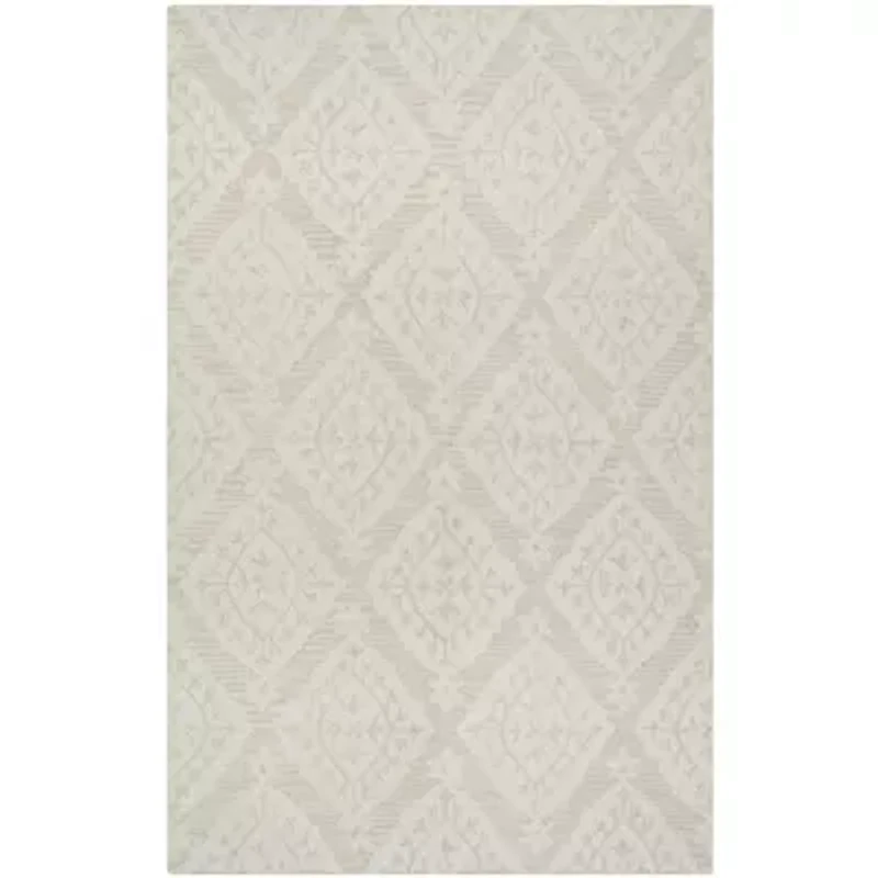 Safavieh Micro-Loop Collection Tracery Damask Square Area Rug