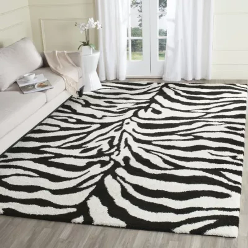 Safavieh Shag Collection Lennox Animal Square Area Rug