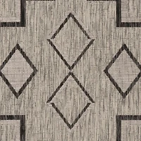 Safavieh Courtyard Collection Ambrose Geometric Indoor/Outdoor Square Area Rug