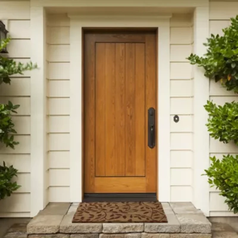 Achim Red Leaves Coir 18"X30" Doormat