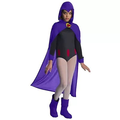 Little & Big Kid Girls Teen Titan Go Raven Deluxe DC Comics 4-pc. Costume