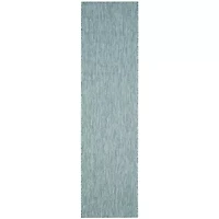 Safavieh Courtyard Collection Monroe Stripe Indoor/Outdoor Runner Rug