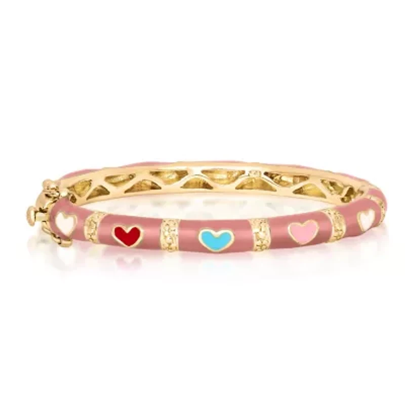 10K Gold Over Brass Girl's Bangle Bracelet
