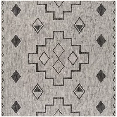 Safavieh Courtyard Collection Ambrose Geometric Indoor/Outdoor Square Area Rug