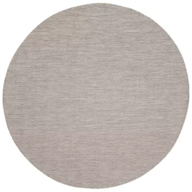 Safavieh Courtyard Collection Monroe Stripe Indoor/Outdoor Round Area Rug