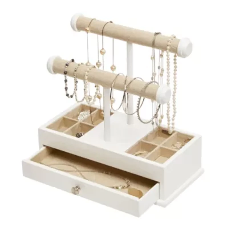 Mele and Co Ivy White Jewelry Organizer