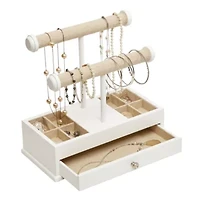 Mele and Co Ivy White Jewelry Organizer