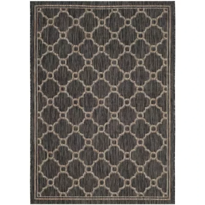Safavieh Courtyard Collection Ian Geometric Indoor/Outdoor Area Rug