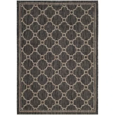 Safavieh Courtyard Collection Ian Geometric Indoor/Outdoor Area Rug