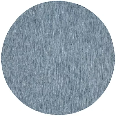 Safavieh Courtyard Collection Monroe Stripe Indoor/Outdoor Round Area Rug
