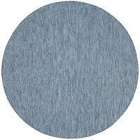 Safavieh Courtyard Collection Monroe Stripe Indoor/Outdoor Round Area Rug
