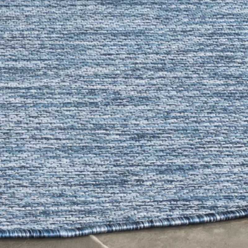 Safavieh Courtyard Collection Monroe Stripe Indoor/Outdoor Round Area Rug