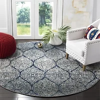 Safavieh Madison Collection Carmen Geometric Round Area Rug