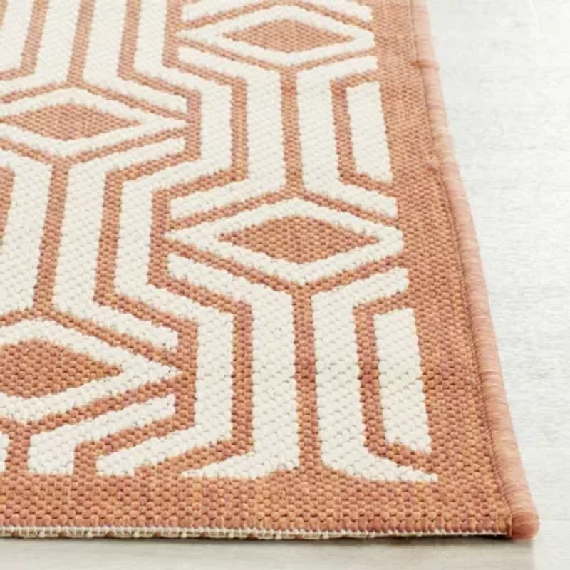 Safavieh Courtyard Collection Dorothy Geometric Indoor/Outdoor Runner Rug