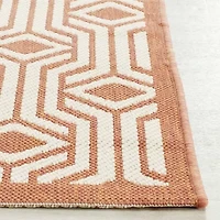Safavieh Courtyard Collection Dorothy Geometric Indoor/Outdoor Runner Rug