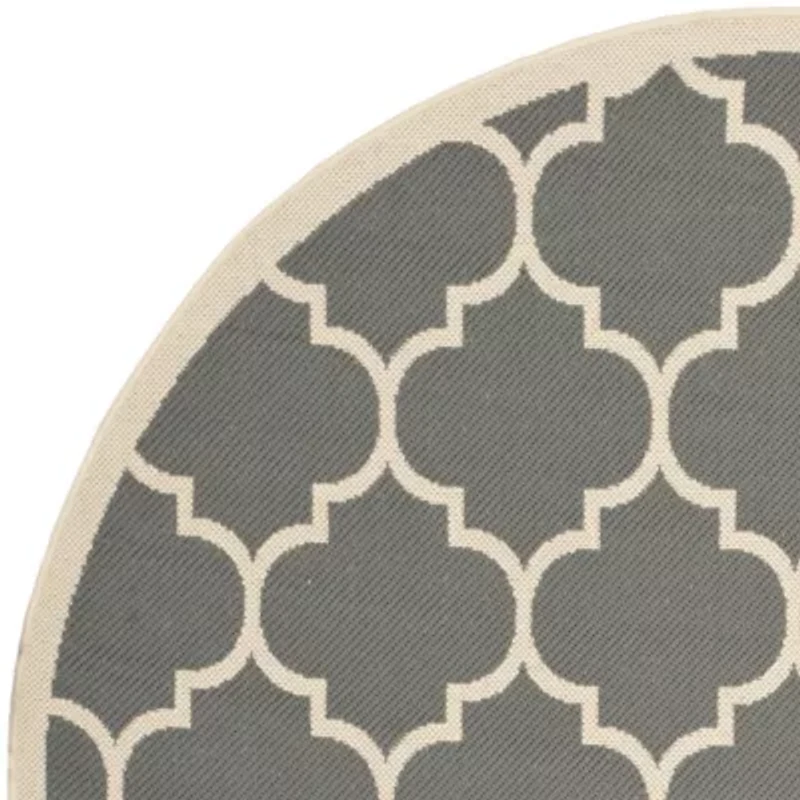 Safavieh Courtyard Collection Amias Geometric Indoor/Outdoor Round Area Rug