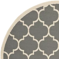Safavieh Courtyard Collection Amias Geometric Indoor/Outdoor Round Area Rug